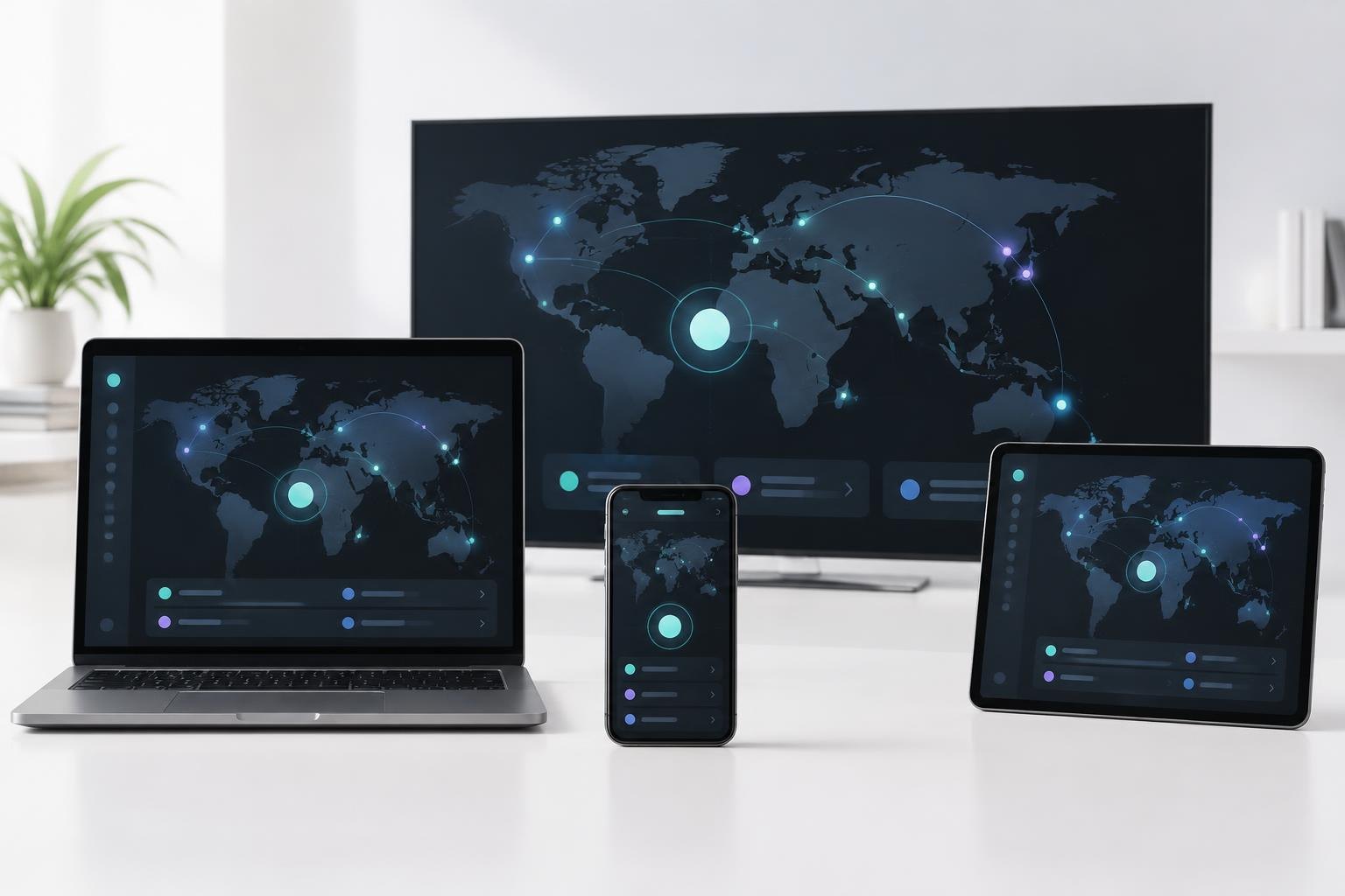 笔记本、手机、平板与电视上的 VPN 界面